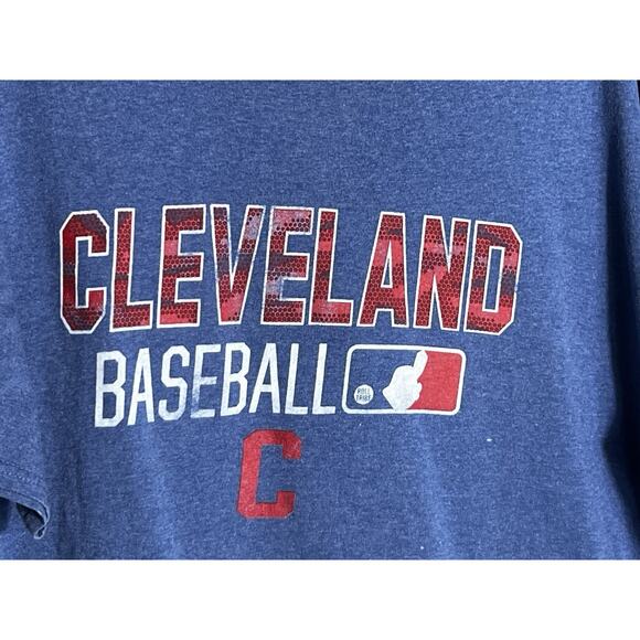 Cleveland Indians T-shirt Baseball MLB Short Sleeve Ohio Jerzees Dri-Power Vtg - Picture 3 of 7
